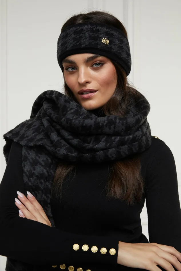 Headwear Womens Heritage Headband Grey Houndstooth Holland Cooper Headwear Womens Heritage Headband Grey Houndstooth Holland Cooper