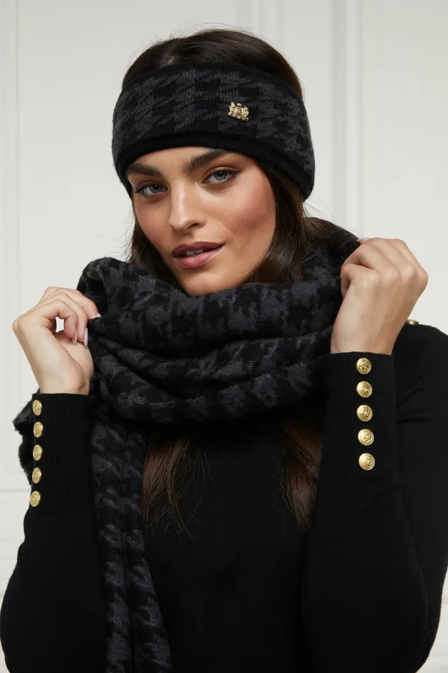 Headwear Womens Heritage Headband Grey Houndstooth Holland Cooper Headwear Womens Heritage Headband Grey Houndstooth Holland Cooper