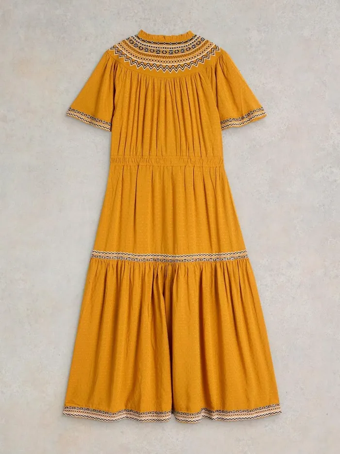 Heidi Embroidered Dress Tan Multi Women White Stuff Dresses Heidi Embroidered Dress Tan Multi Women White Stuff Dresses