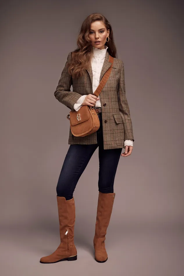 Holland Cooper Albany Knee Boot Tan Suede Womens Boots Holland Cooper Albany Knee Boot Tan Suede Womens Boots