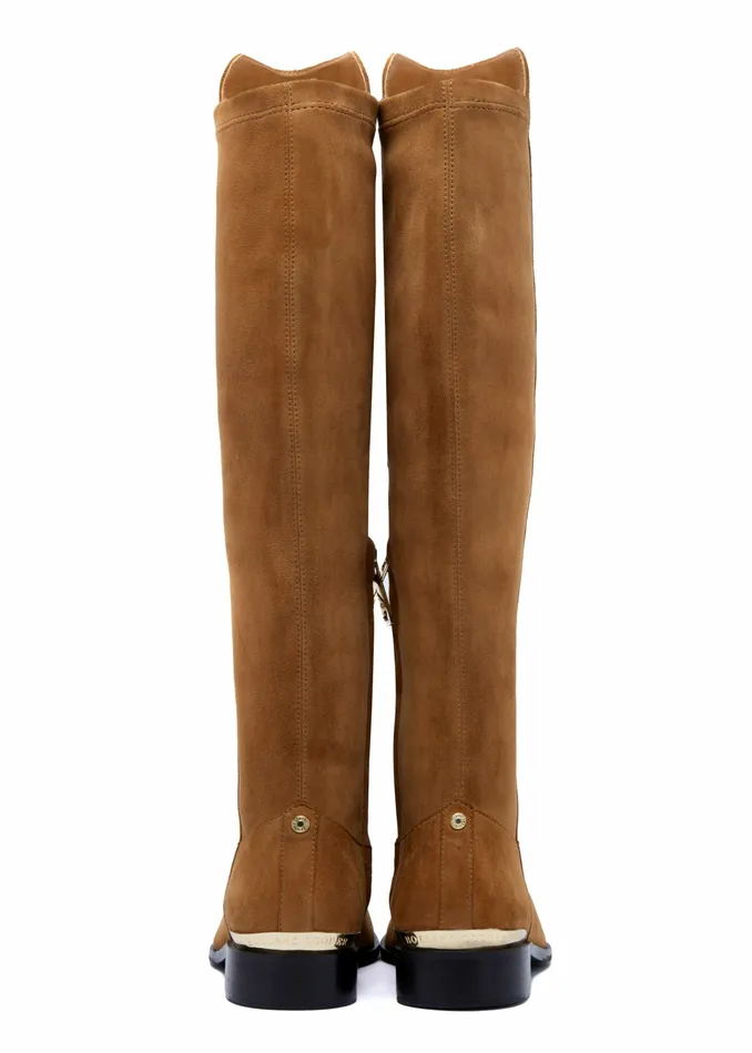 Holland Cooper Albany Knee Boot Tan Suede Womens Boots Holland Cooper Albany Knee Boot Tan Suede Womens Boots
