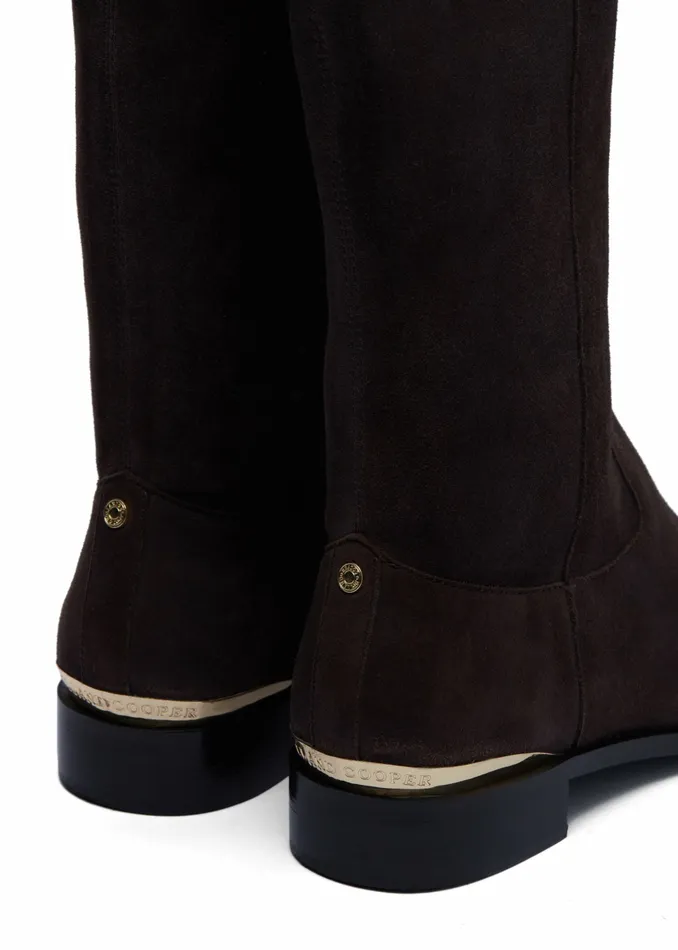 Holland Cooper Boots Womens Albany Knee Boot Chocolate Suede Holland Cooper Boots Womens Albany Knee Boot Chocolate Suede