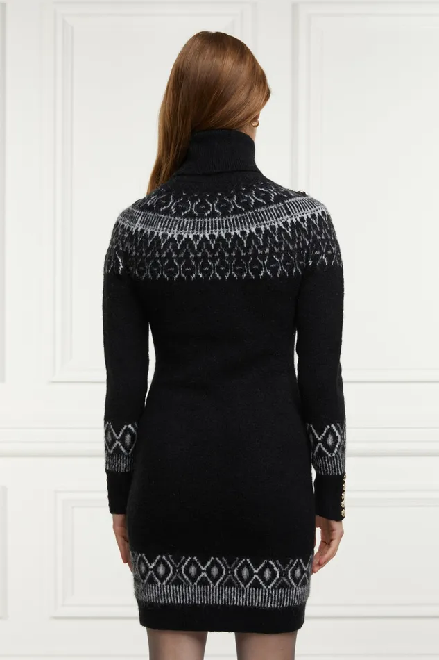 Holland Cooper Bump Friendly Collection LittleWomens Heritage Jumper Dress Black Fairisle Holland Cooper Bump Friendly Collection LittleWomens Heritage Jumper Dress Black Fairisle