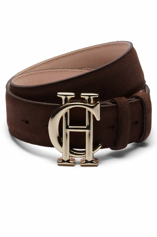 Holland Cooper HC Classic Belt Suede Chocolate Womens Belts Holland Cooper HC Classic Belt Suede Chocolate Womens Belts