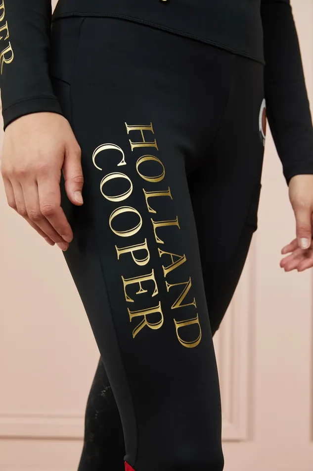 Holland Cooper Heritage Legging Black Womens Leggings Holland Cooper Heritage Legging Black Womens Leggings
