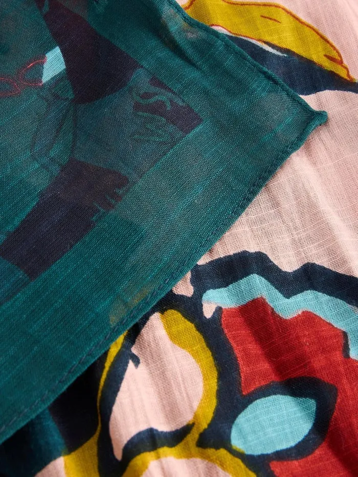 Horsing Around Scarf Navy Multi Women White Stuff Scarves