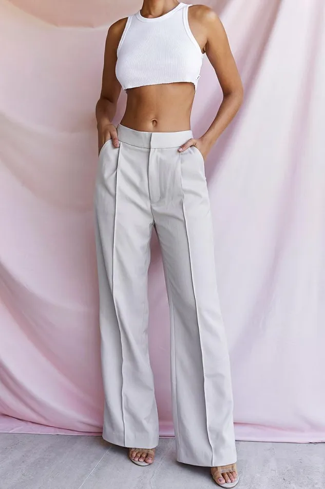 House Of CB Alivia Beige Loose Fit Trousers Women Bottoms House Of CB Alivia Beige Loose Fit Trousers Women Bottoms
