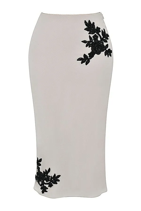 House Of CB Amal Champagne Beaded Midi Skirt Women Bottoms House Of CB Amal Champagne Beaded Midi Skirt Women Bottoms