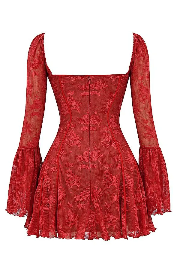 House Of CB Analissa Scarlet Lace Corset Dress Women Dresses