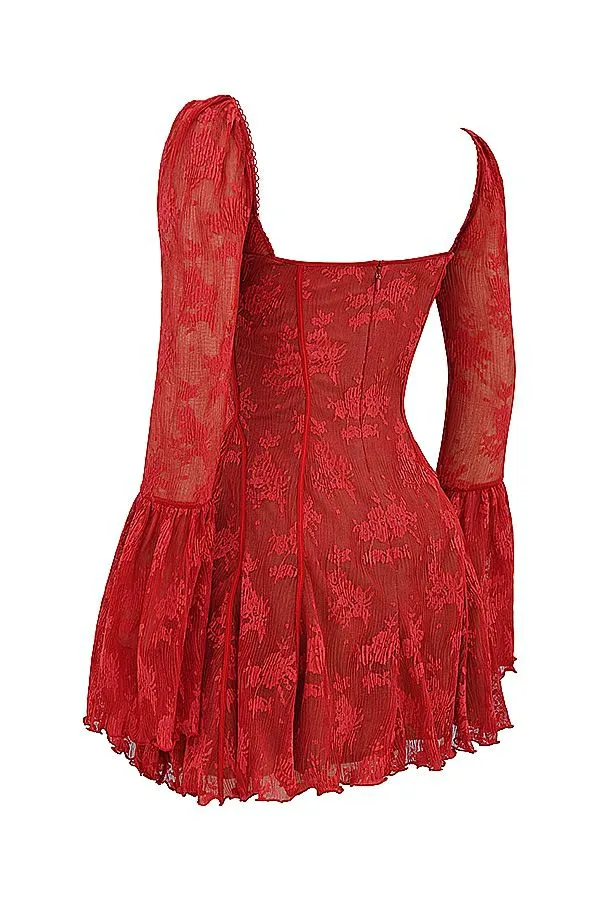 House Of CB Analissa Scarlet Lace Corset Dress Women Dresses