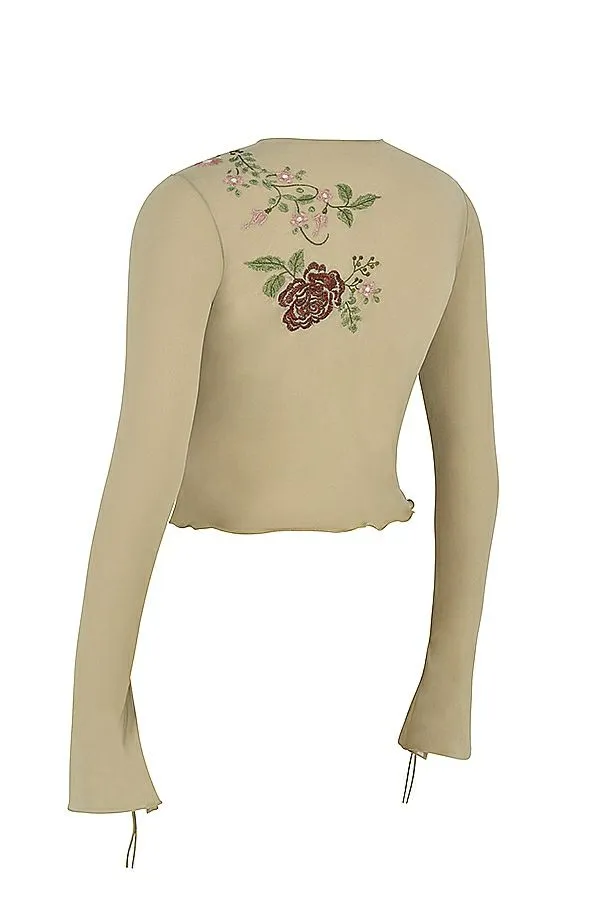 House Of CB Asra Artichoke Floral Tie Front Top Women Tops House Of CB Asra Artichoke Floral Tie Front Top Women Tops