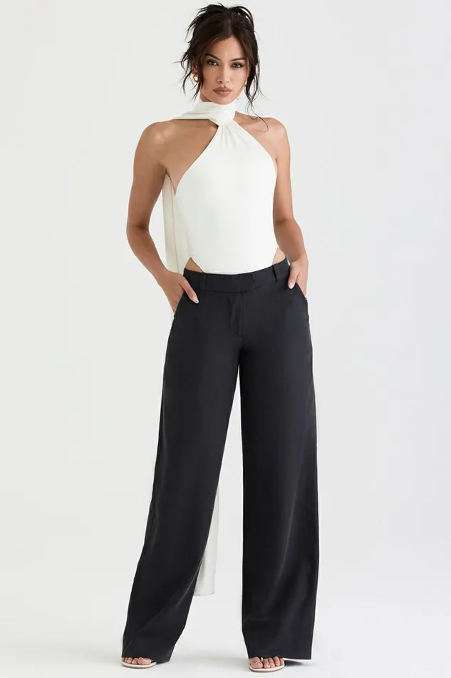 House Of CB Cameron Grey Loose Fit Trousers Women Bottoms