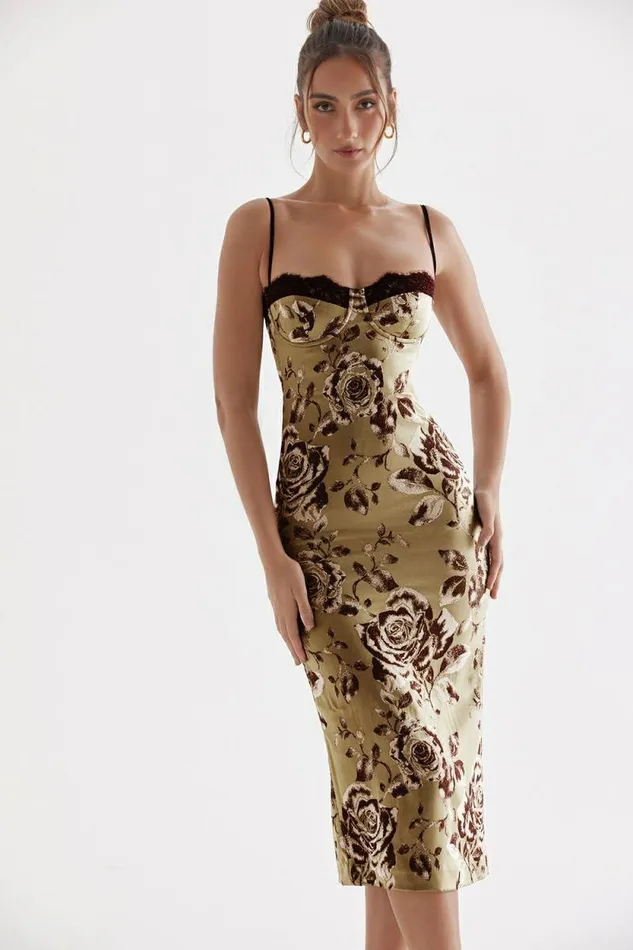 House Of CB Cassia Floral Print Midi Dress Women Dresses House Of CB Cassia Floral Print Midi Dress Women Dresses