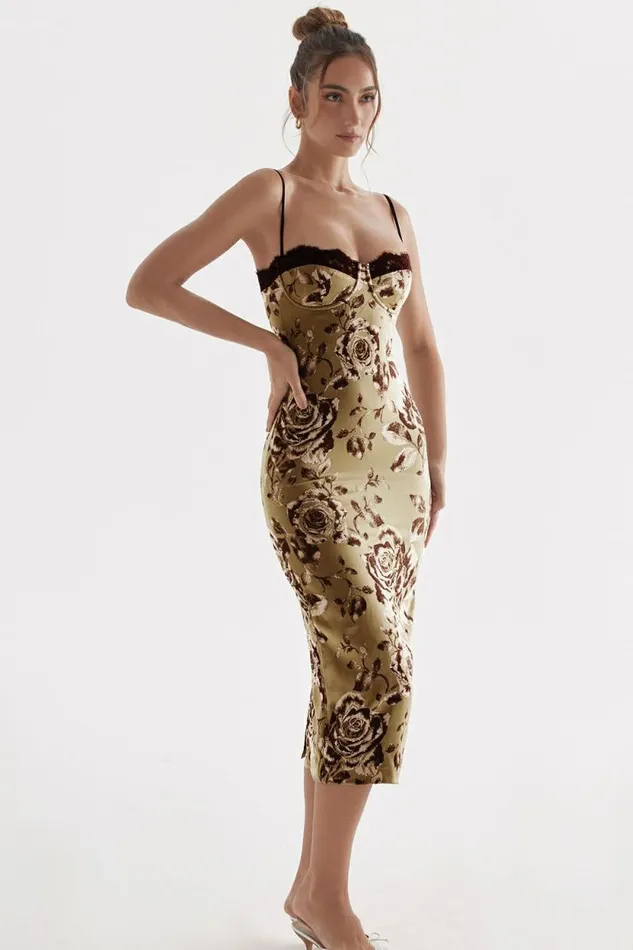 House Of CB Cassia Floral Print Midi Dress Women Dresses House Of CB Cassia Floral Print Midi Dress Women Dresses