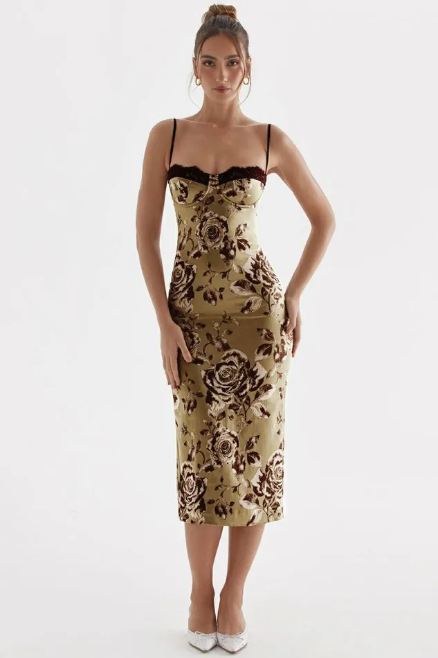 House Of CB Cassia Floral Print Midi Dress Women Dresses House Of CB Cassia Floral Print Midi Dress Women Dresses
