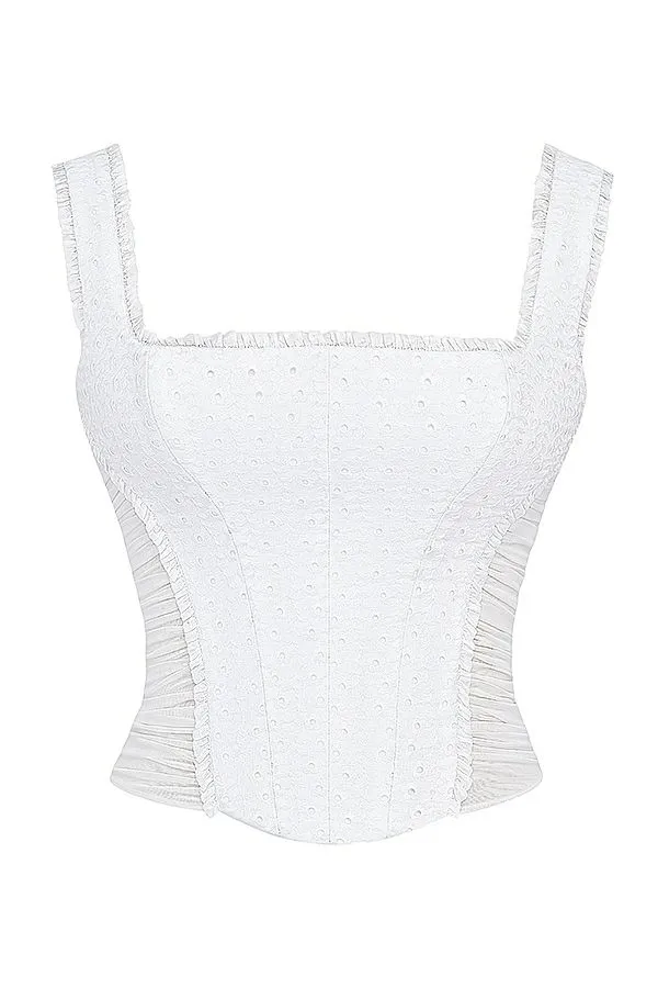 House Of CB Catalina White Broderie Anglais Corset Women Corsets
