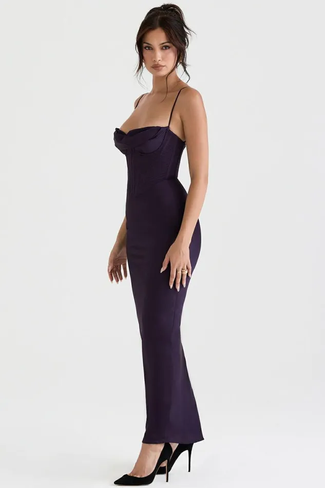 House Of CB Charmaine Night Shade Corset Maxi Dress Women Dresses House Of CB Charmaine Night Shade Corset Maxi Dress Women Dresses