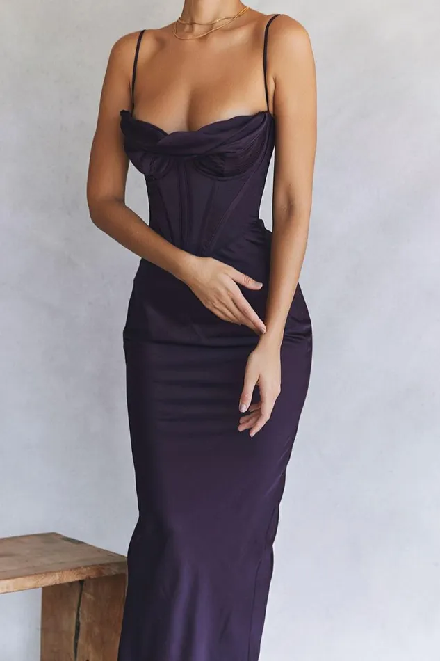 House Of CB Charmaine Night Shade Corset Maxi Dress Women Dresses House Of CB Charmaine Night Shade Corset Maxi Dress Women Dresses