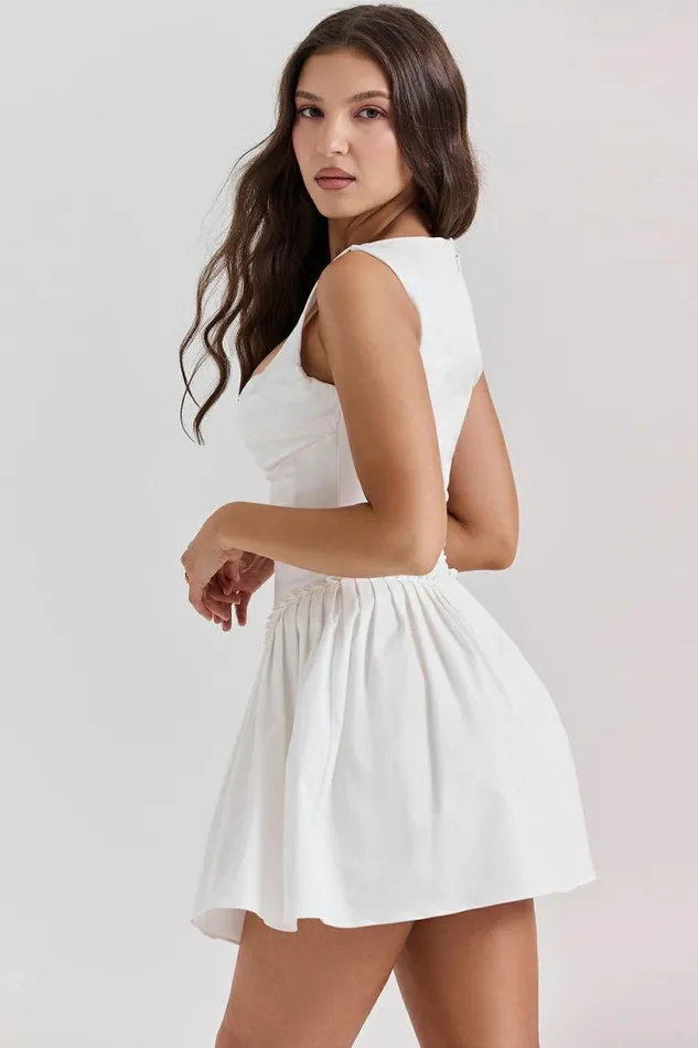 House Of CB Cupid White Pleated Mini Dress Women Dresses House Of CB Cupid White Pleated Mini Dress Women Dresses