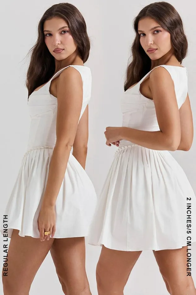 House Of CB Cupid White Pleated Mini Dress Women Dresses House Of CB Cupid White Pleated Mini Dress Women Dresses
