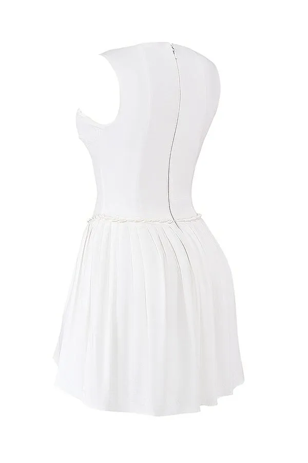 House Of CB Cupid White Pleated Mini Dress Women Dresses House Of CB Cupid White Pleated Mini Dress Women Dresses