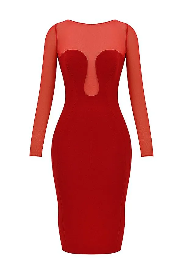 House Of CB Darcy Scarlet Plunge Midi Dress Women Dresses House Of CB Darcy Scarlet Plunge Midi Dress Women Dresses