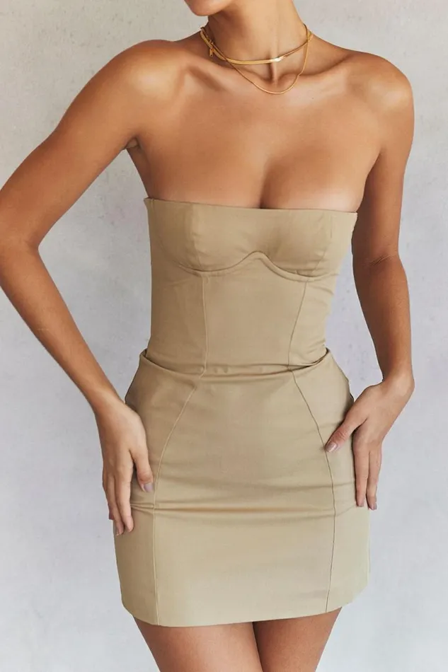 House Of CB Elissa Stone Strapless Mini Dress Women Dresses House Of CB Elissa Stone Strapless Mini Dress Women Dresses