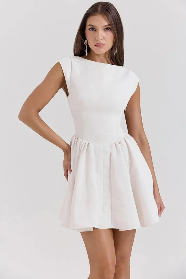 House Of CB Enchant White Open Back Mini Dress Women Dresses House Of CB Enchant White Open Back Mini Dress Women Dresses