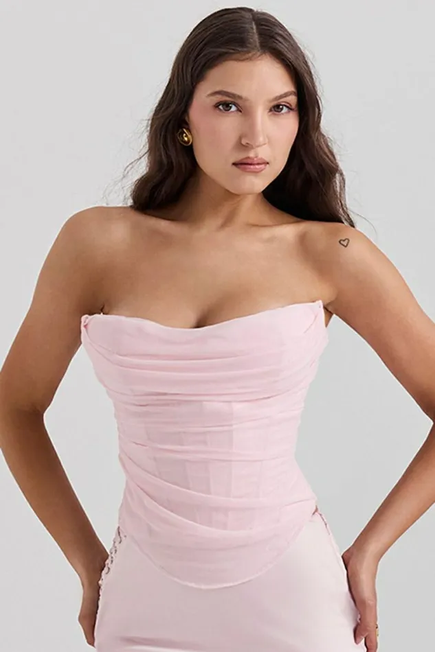 House Of CB Georgie Ballerina Pink Strapless Corset Women Corsets