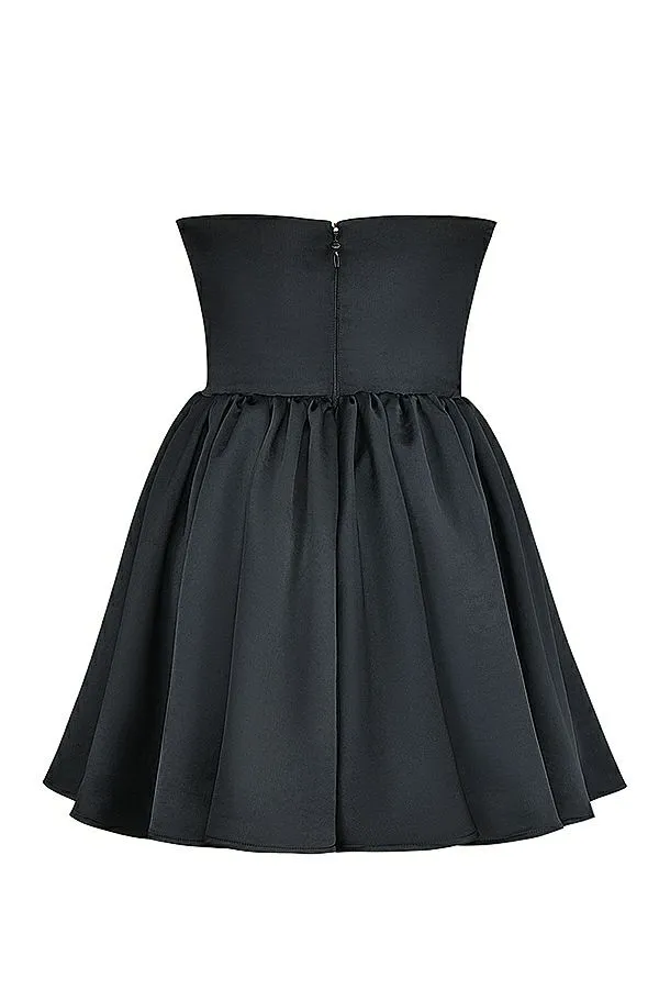 House Of CB Jadore Black Lace And Satin Strapless Mini Dress Women Dresses House Of CB Jadore Black Lace And Satin Strapless Mini Dress Women Dresses