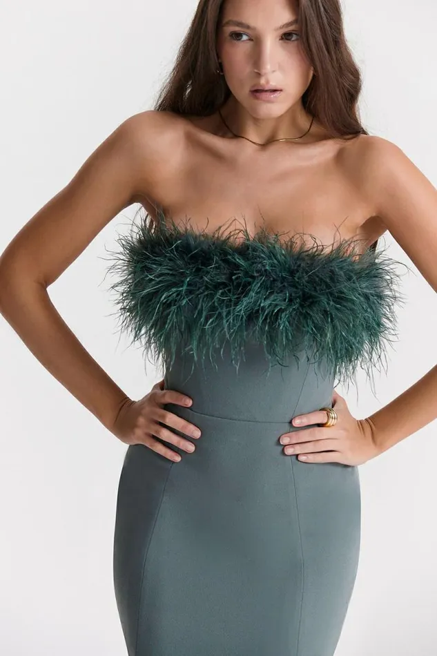 House Of CB Juliene Eucalyptus Maxi Dress Women Dresses