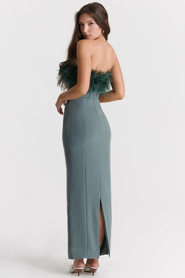 House Of CB Juliene Eucalyptus Maxi Dress Women Dresses