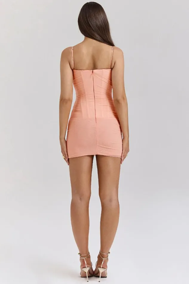 House Of CB Juno Sorbet Corset Mini Dress Women Dresses