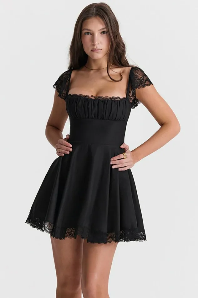 House Of CB Kaia Black ALine Mini Dress Women Dresses