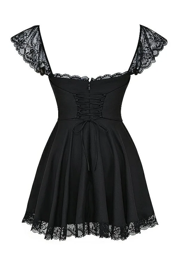 House Of CB Kaia Black ALine Mini Dress Women Dresses
