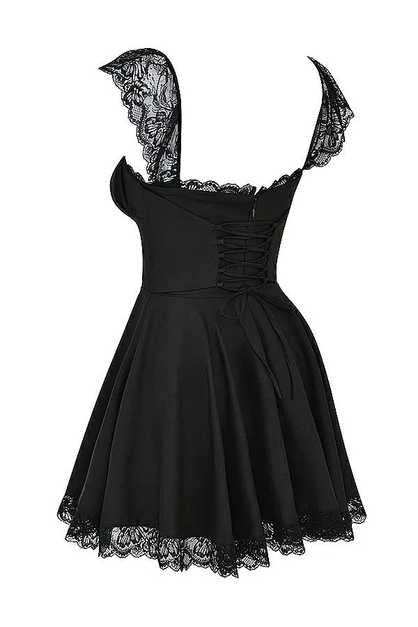 House Of CB Kaia Black ALine Mini Dress Women Dresses