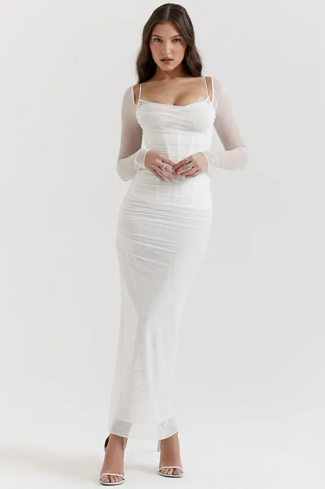 House Of CB Katarina White Maxi Dress Women Dresses