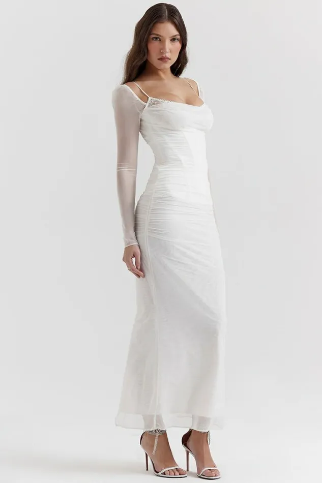 House Of CB Katarina White Maxi Dress Women Dresses