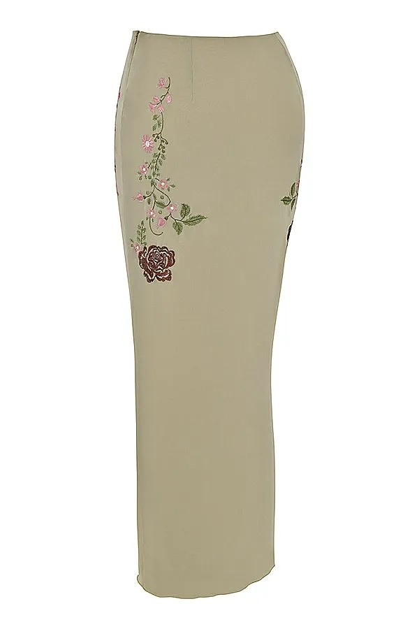 House Of CB Lailah Artichoke Floral Maxi Skirt Women Bottoms House Of CB Lailah Artichoke Floral Maxi Skirt Women Bottoms