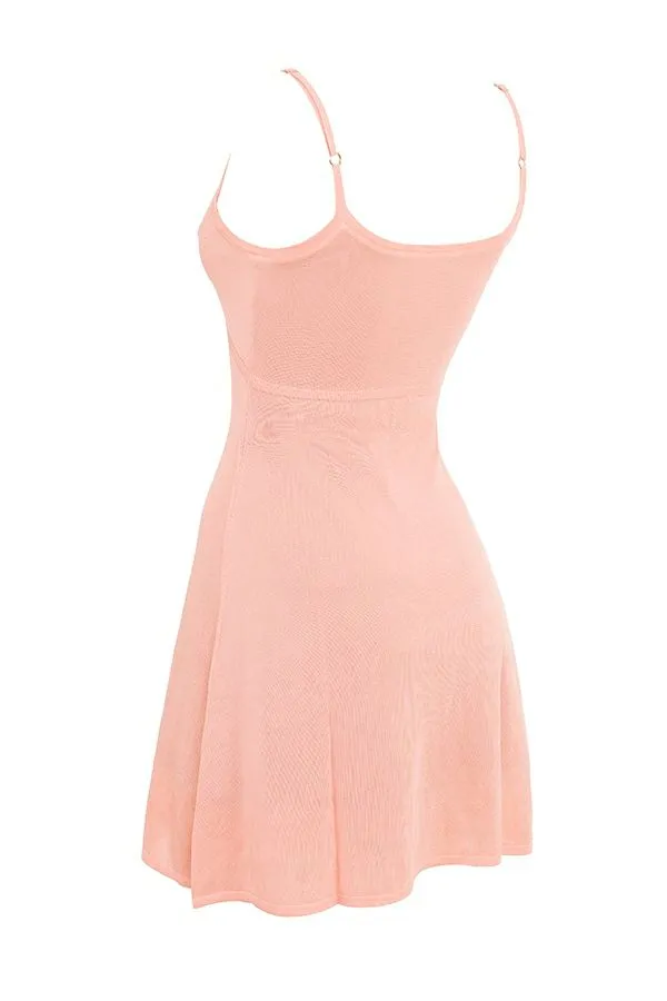 House Of CB Lorenza Primrose Sheer Knit Mini Dress Women Dresses