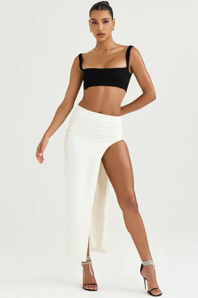 House Of CB Luciana Black Pleated Bandeau Top Women Tops House Of CB Luciana Black Pleated Bandeau Top Women Tops