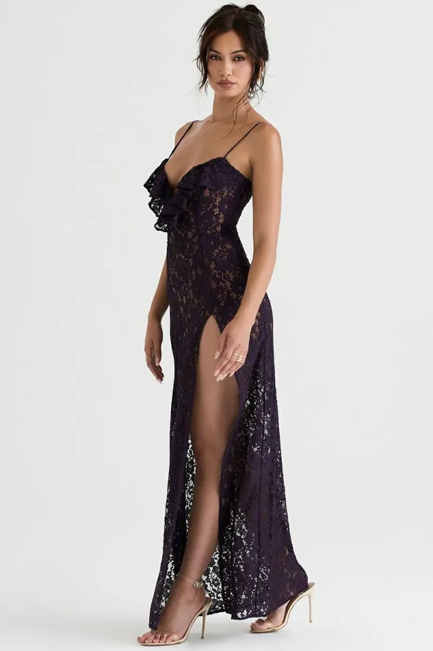 House Of CB Malia Night Shade Lace Maxi Dress Women Dresses House Of CB Malia Night Shade Lace Maxi Dress Women Dresses