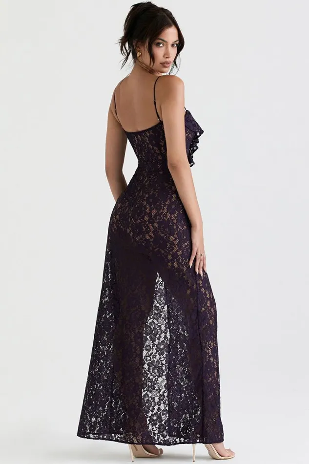 House Of CB Malia Night Shade Lace Maxi Dress Women Dresses House Of CB Malia Night Shade Lace Maxi Dress Women Dresses