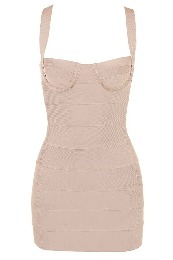 House Of CB Maliha Latte Bandage Mini Dress Women Dresses House Of CB Maliha Latte Bandage Mini Dress Women Dresses