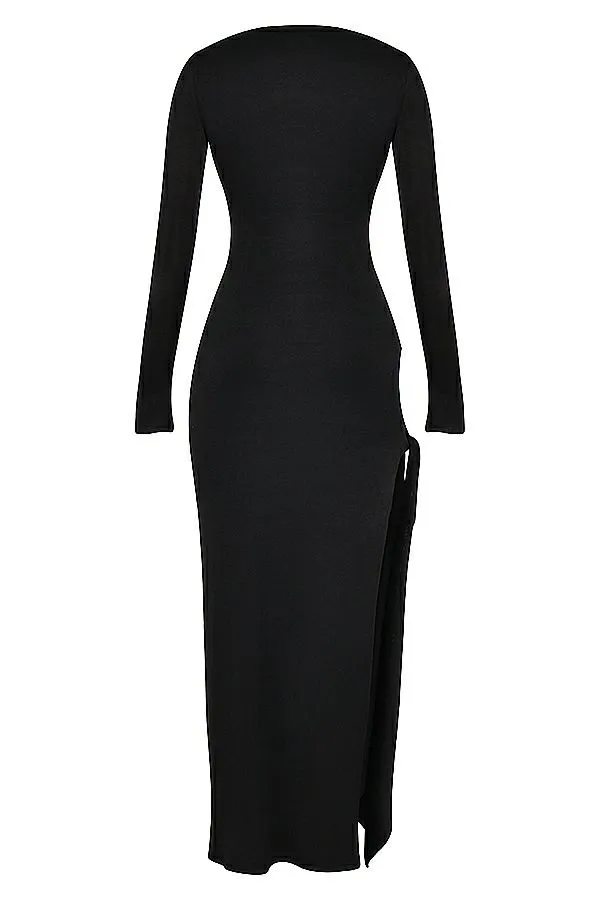 House Of CB Marella Black Cutout Maxi Dress Women Dresses