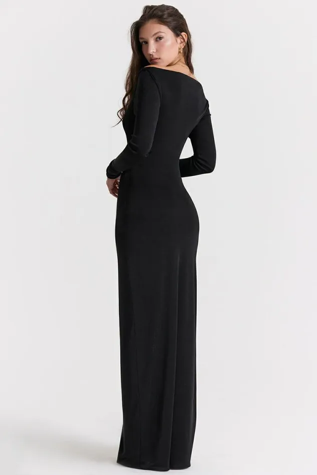 House Of CB Marella Black Cutout Maxi Dress Women Dresses