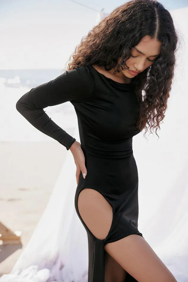 House Of CB Marella Black Cutout Maxi Dress Women Dresses