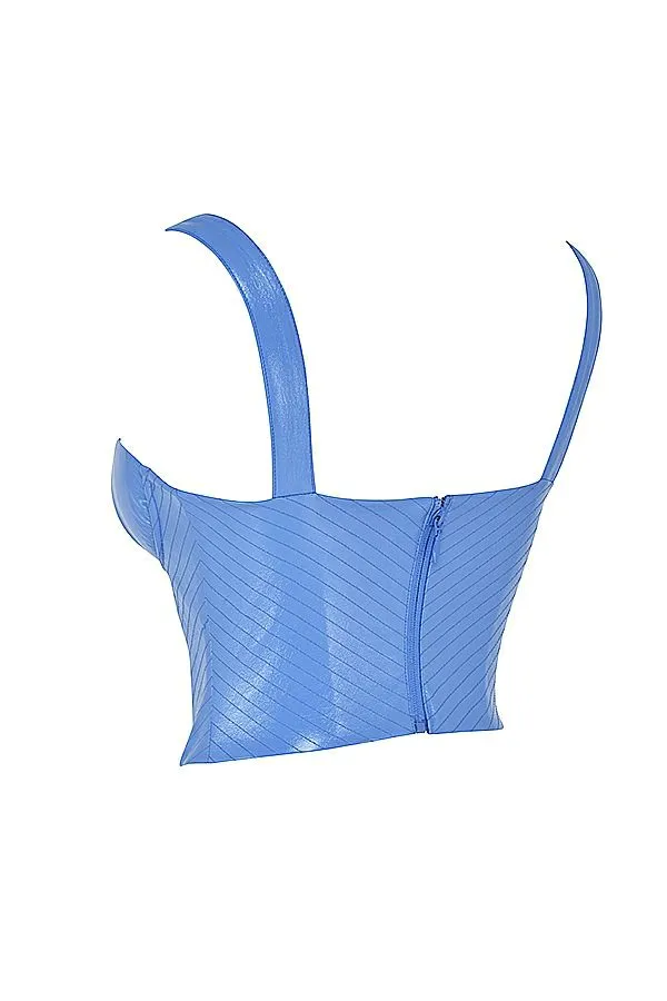 House Of CB Melissa Cornflower Blue Vegan Leather Corset Women Corsets House Of CB Melissa Cornflower Blue Vegan Leather Corset Women Corsets