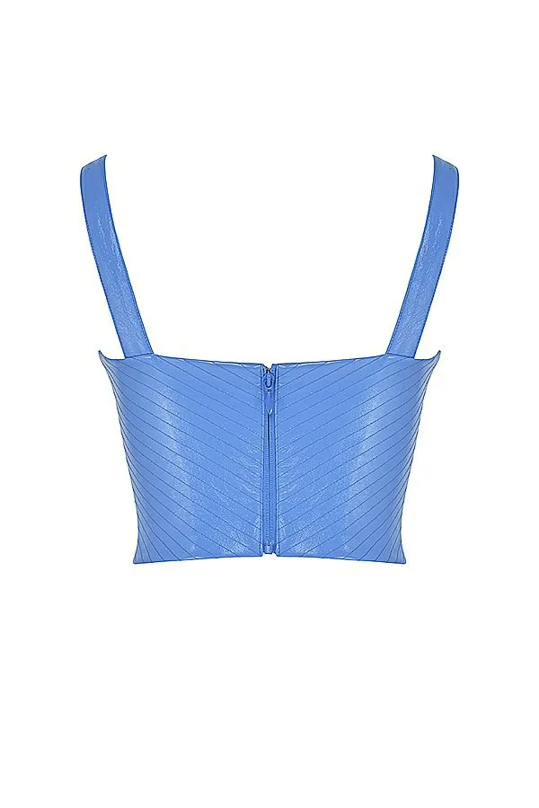 House Of CB Melissa Cornflower Blue Vegan Leather Corset Women Corsets House Of CB Melissa Cornflower Blue Vegan Leather Corset Women Corsets