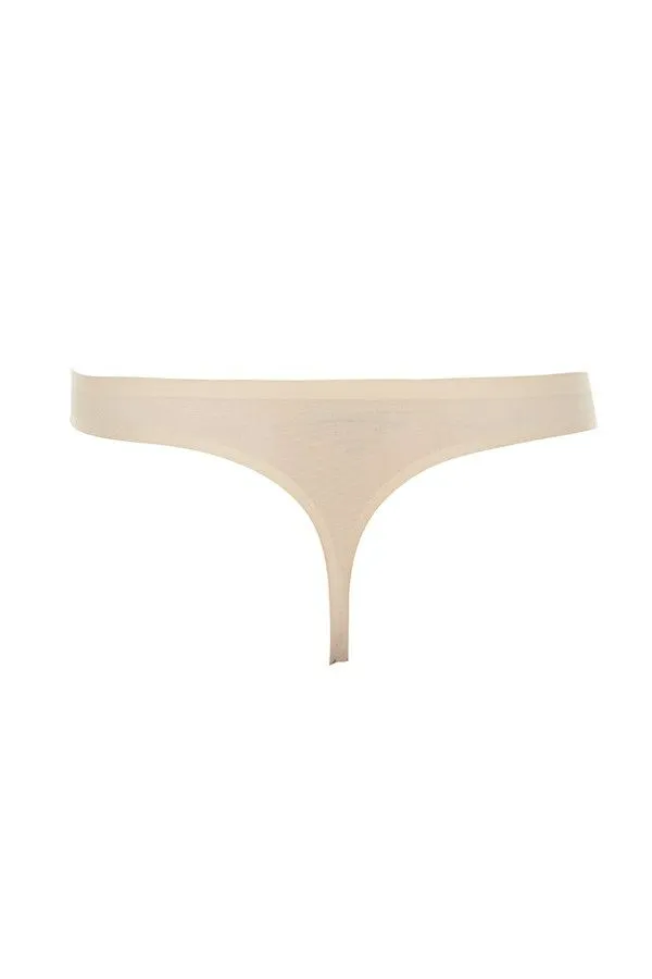House Of CB Micromodal Beige Seamless Thong Women Shapewear